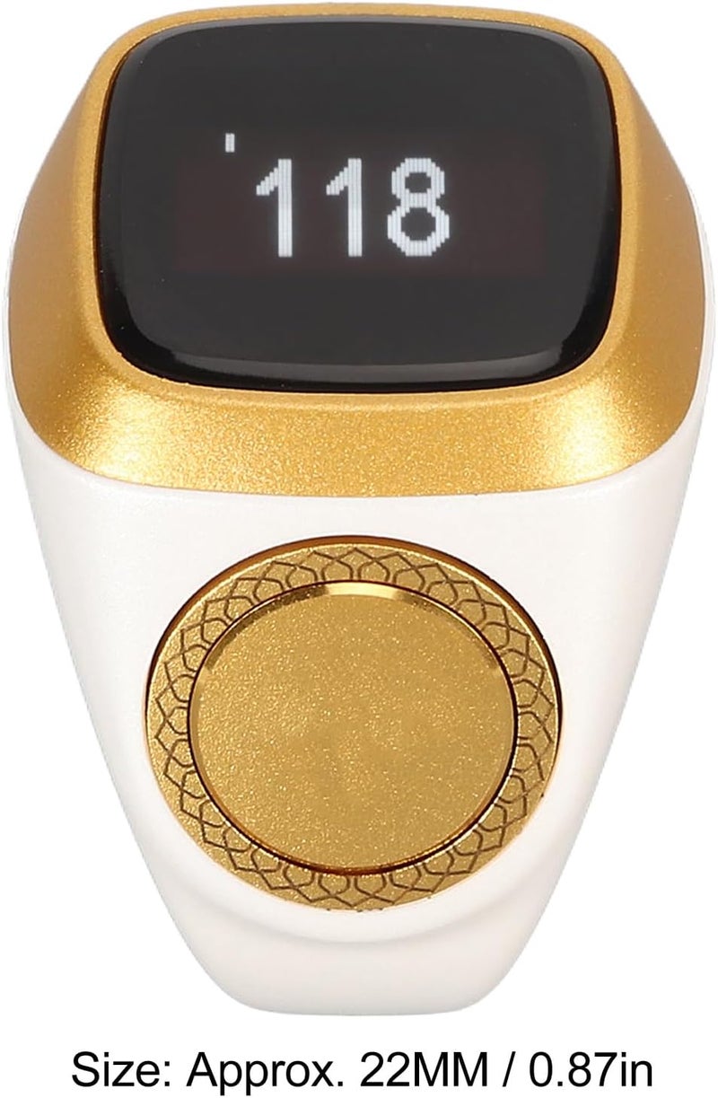 flexman 18mm Smart Bluetooth Counter Rings, Aluminium Alloy Electronic Counter, 0.49in Digital Display Intelligent Counting Finger Rings with Vibration Reminder (White) - Image 5